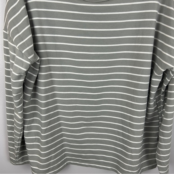 BB Dakota Striped French Terry Oversized Long Sleeve Tee XL Grey - Picture 5 of 12
